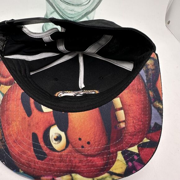 Five Nights at Freddy's Hat Cap Snap Back Black Freddy Fazbear Pizza Patch Mens - Picture 7 of 8